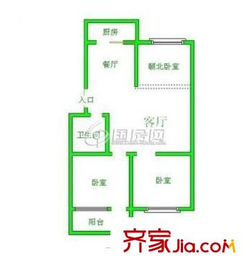 永德信花园 3室 户型图