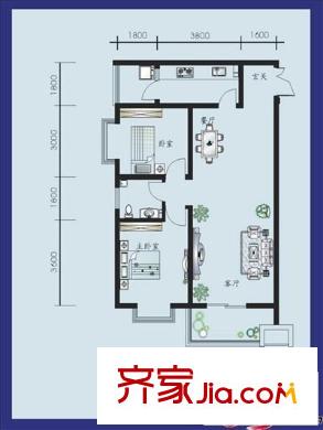 永德信花园 2室 户型图