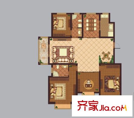 建乐小区户型图4室2厅 4室2厅