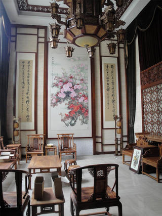 古典中式别墅装修会客厅布置图