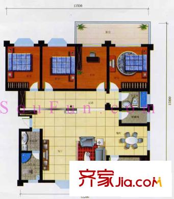 丽水花园 户型图