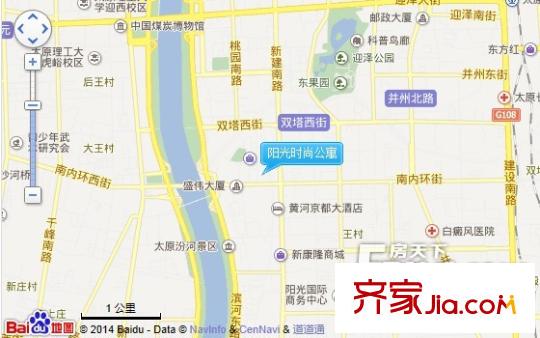 阳光时尚公寓交通图太原