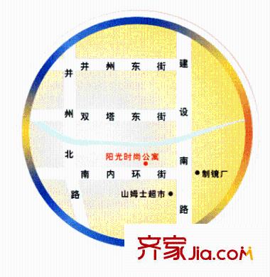阳光时尚公寓交通图