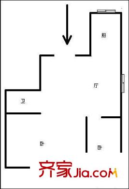 铁路花园户型图铁路宿舍(市北) 2室 户型图 2室1厅1卫1厨