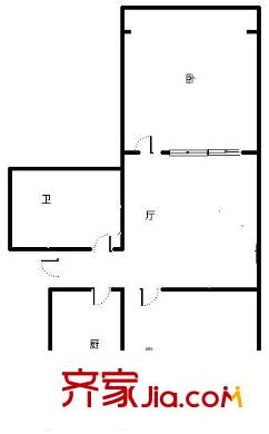 铁路花园户型图铁路宿舍(市北) 2室 户型图 2室1厅1卫1厨