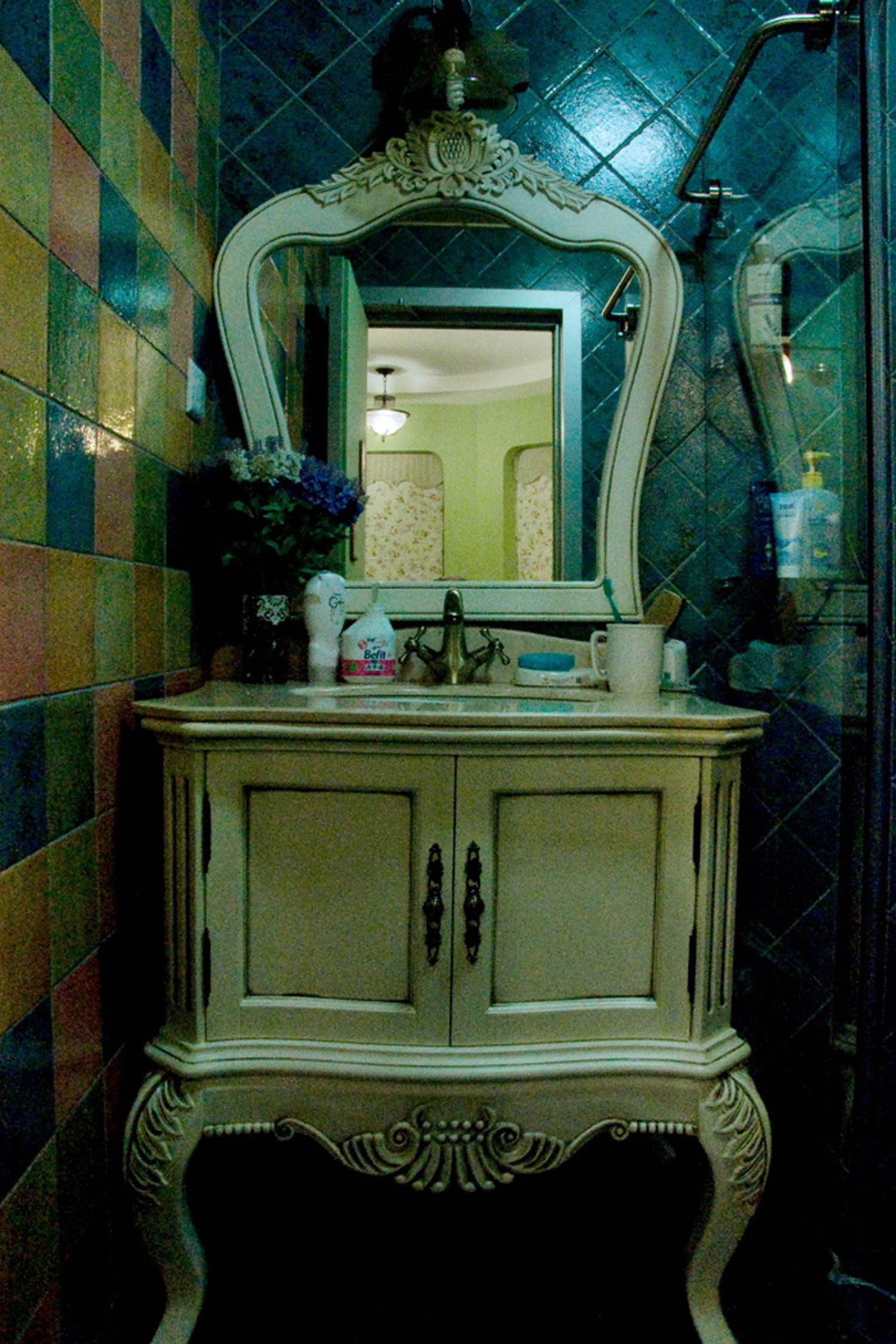 地中海田园风格家浴室柜图片