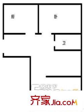 金景新华园户型图户型图(2-1-1) 2室1厅1卫1厨