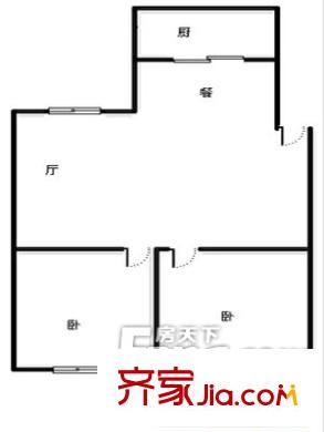 金景新华园户型图户型图(1-1-1) 1室1厅1卫1厨