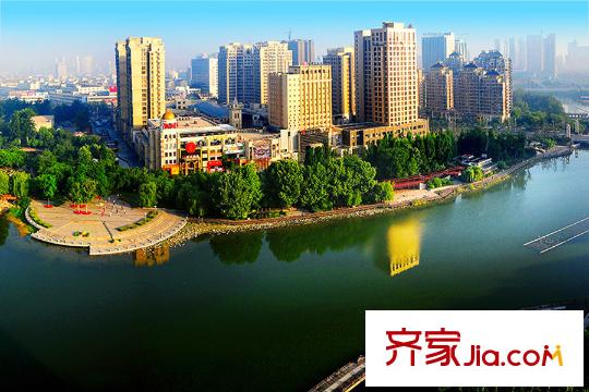 水岸华庭西侧白浪河风景