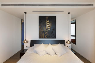 180平高级公寓装修床头背景墙图片
