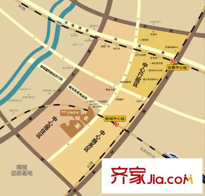 万科金域华府交通图交通示意图