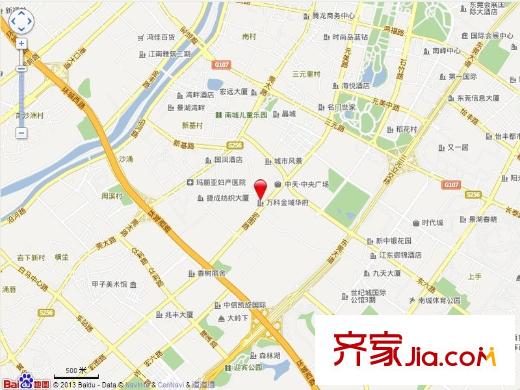 万科金域华府交通图电子地图