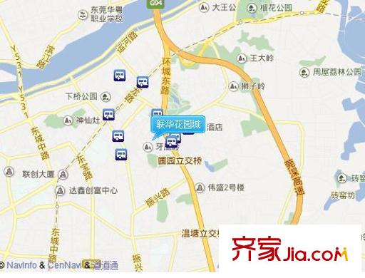 联华花园城交通图