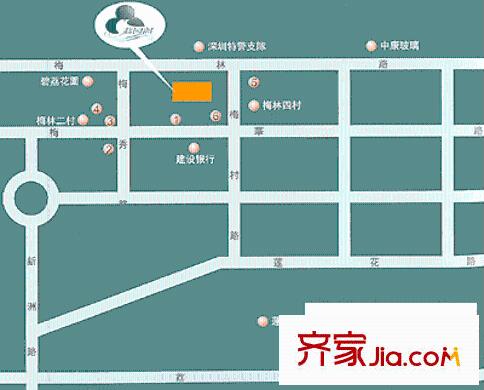 荔园阁交通图