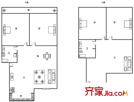 金阁花园 4室 户型图