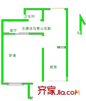 金昌东区户型图一室一厅 1室1厅1卫1厨