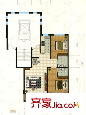 Park湾YE-a户型 2室2厅2卫1厨