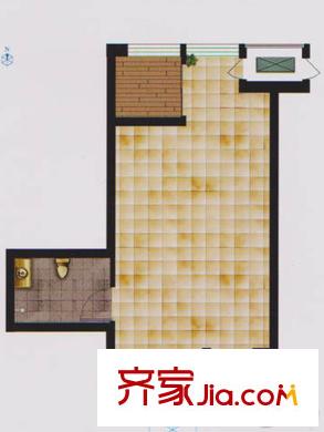 鑫丰国际售完2-06户型 1室1卫