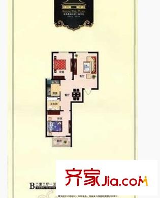 尚书苑户型图两室两厅 2室2厅1卫1厨