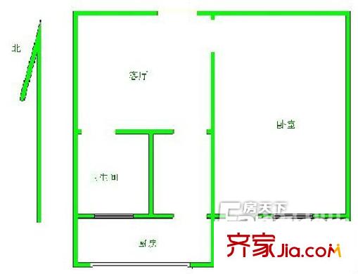 热力宿舍(花园里)户型图热力宿舍(花园里) 户型图 1室1厅1卫1厨