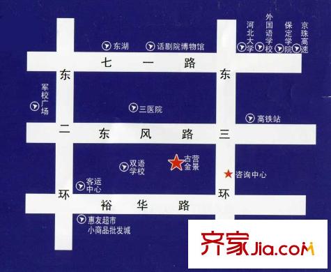 古营金景交通图区位图