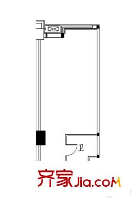 福堡秀域户型图302户型 1室1卫