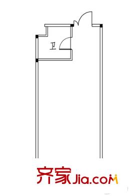 福堡秀域户型图312户型 1室1卫