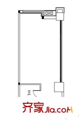 福堡秀域户型图307户型 1室1卫