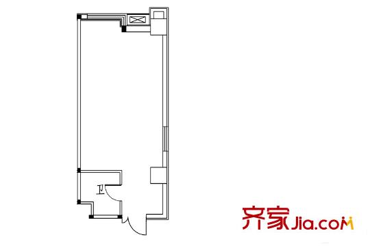 福堡秀域户型图309户型 1室1卫