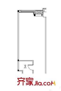 福堡秀域户型图303户型 1室1卫