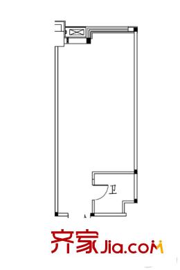 福堡秀域户型图304户型 1室1卫