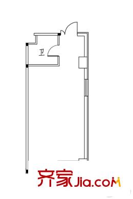 福堡秀域户型图310户型 1室1卫