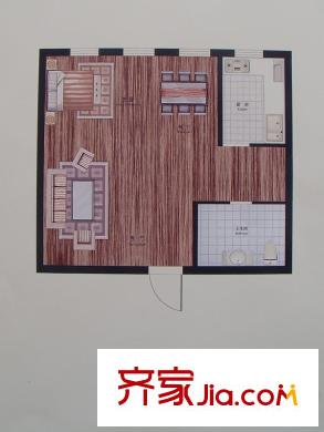 保运嘉苑户型图9#户型5 1室1厅1卫