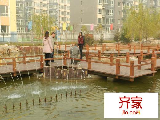 美林河畔外景图小区景观实景图(2013.11)