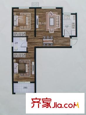 保运嘉苑户型图5#户型1 2室2厅2卫