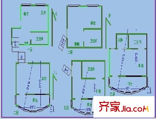 名人国际户型图600x600 (10) 4室2厅3卫1厨