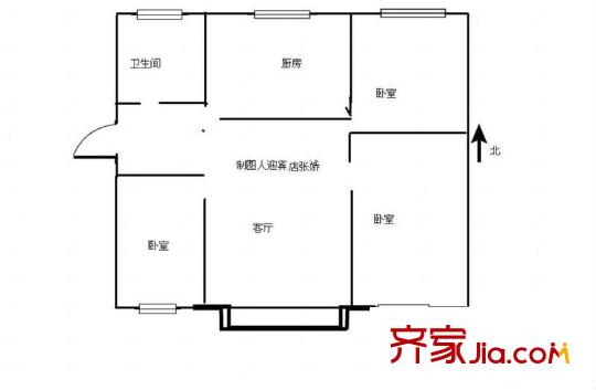 监狱宿舍 0室 户型图
