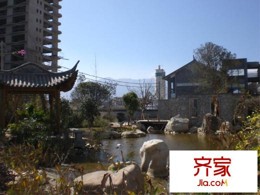 洱海国际生态城小区景观外景图(2011.2.24)