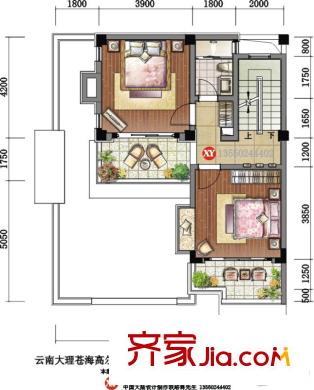 苍海高尔夫国际社区D户型-2F(81平方米) 2室2厅2卫