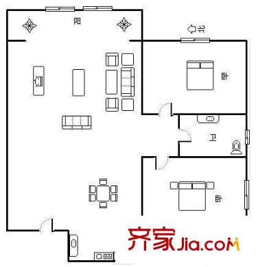戎锦花园 户型图