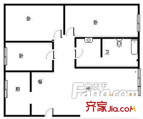 吴井路110号 4室 户型图