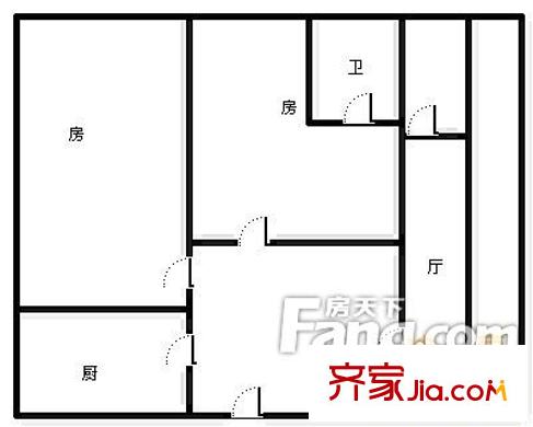 吴井路110号 2室 户型图