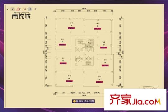南悦城写字楼3栋平面图 1室