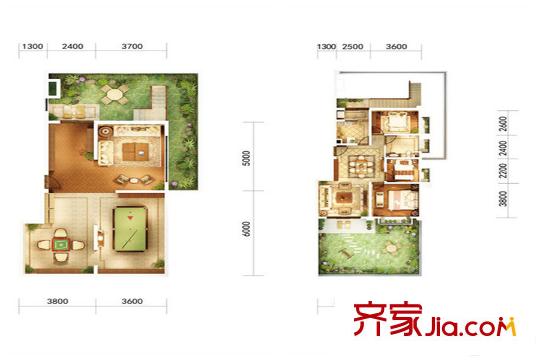 官房・都铎城邦G1户型 3室2厅2卫1厨