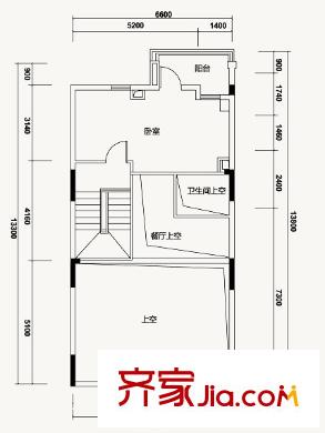 万科白沙润园B户型(三层) 1室