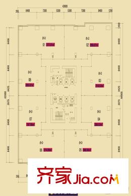 南悦城写字楼2栋平面图 1室