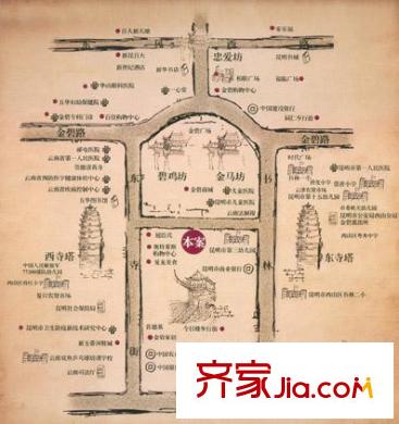 书林和园交通图方位图
