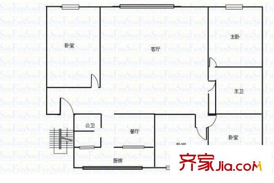上海沙龙三期 1室 户型图