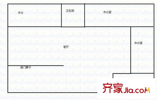 昆明世纪广场 5室 户型图