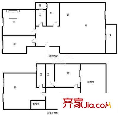 昆明世纪广场 4室 户型图